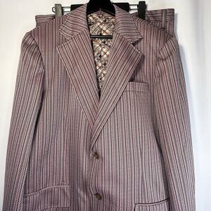 Vtg 1970s Herringbone Leisure Suit‎